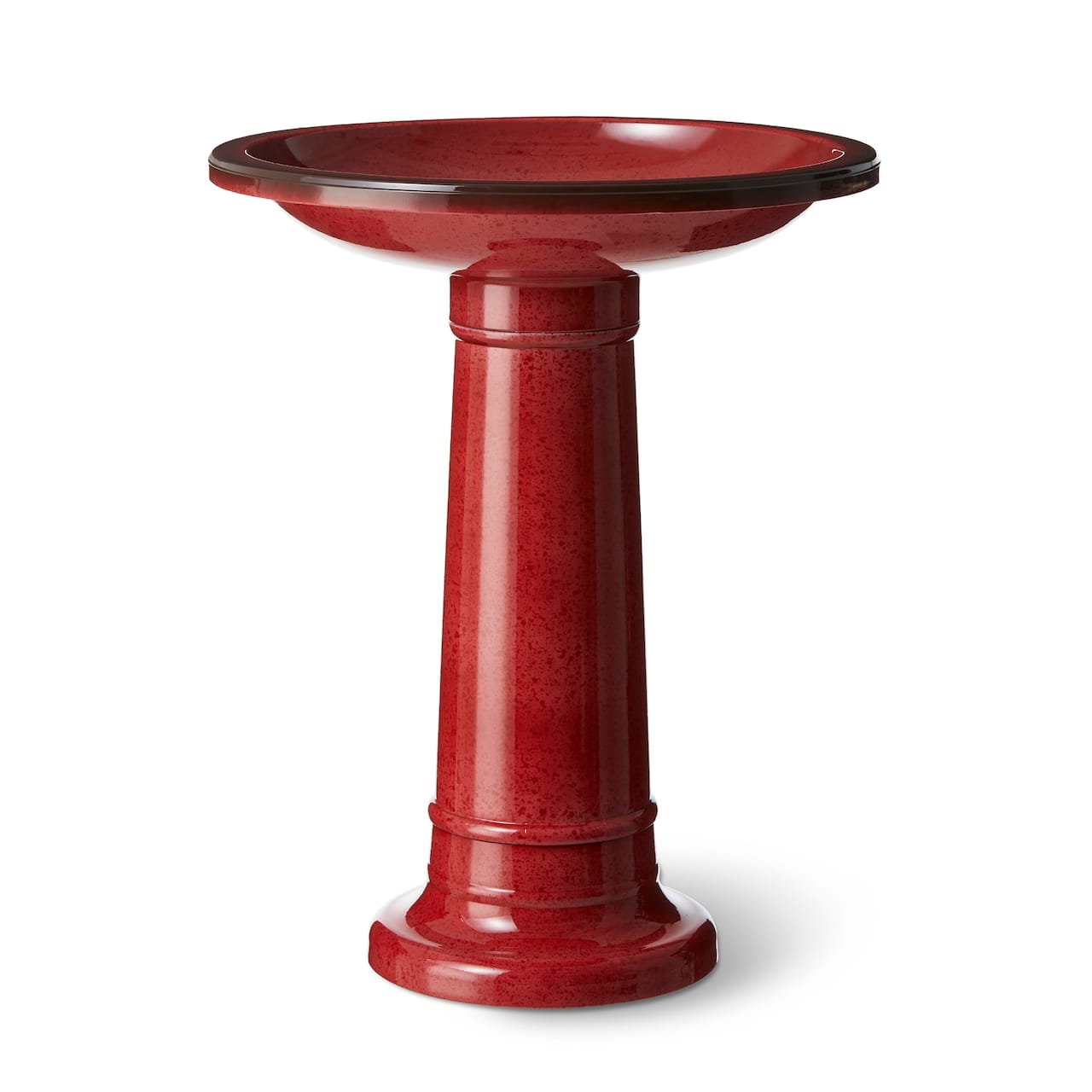Glitzhome® 21.5" Faux Ceramic Tall Pedestal Birdbath